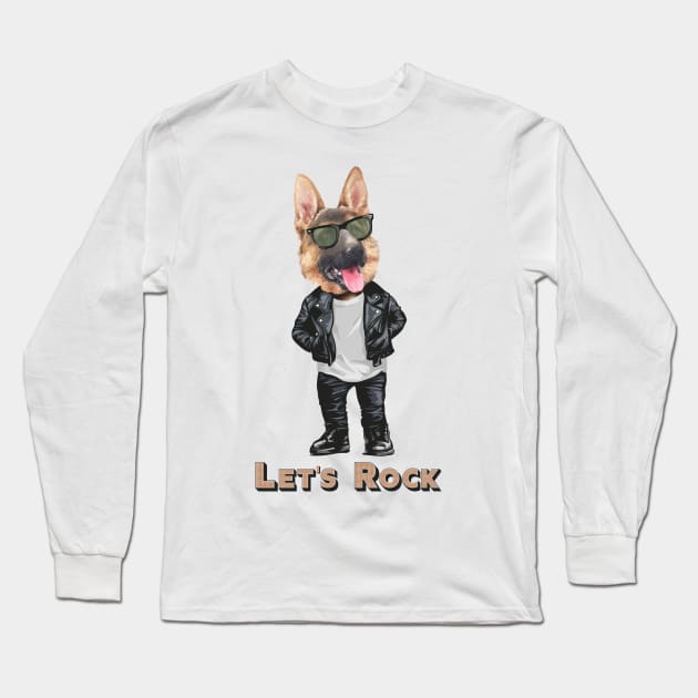 German Shepherd Dog Long Sleeve T-Shirt by obodo